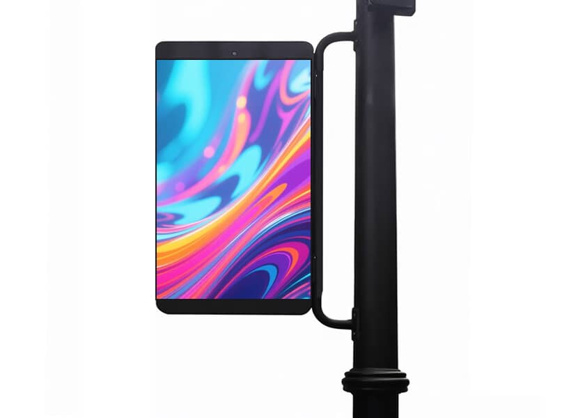 AL-B Series smart city LED pole screen side view double-sided display option