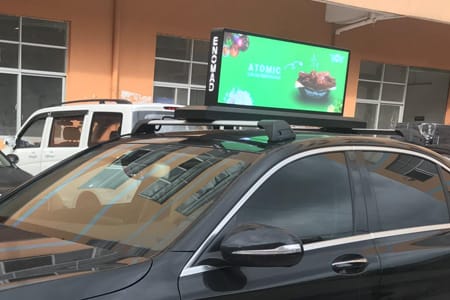 Ride-hailing taxi display