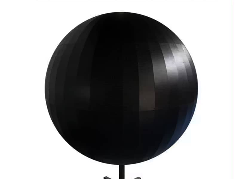 CR-D Series spherical LED display magnetic mounting installation detail