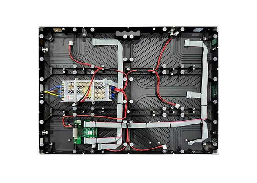 IN-B Series die-cast aluminum LED cabinet close-up fine pitch display