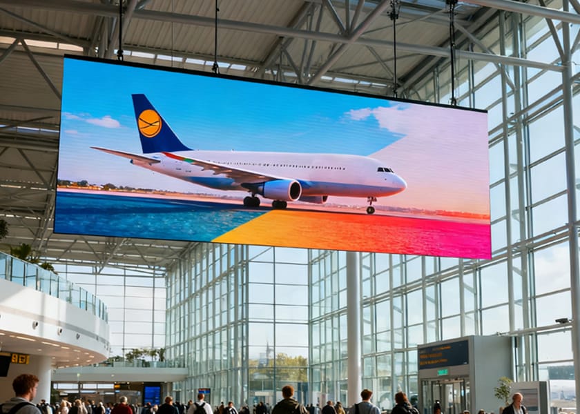 IN-D series indoor LED display ultra-thin double-sided screen for church lobby