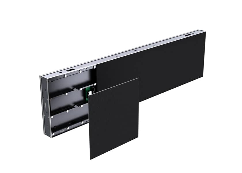 IN-D Series dual-display LED installation example shopping mall application