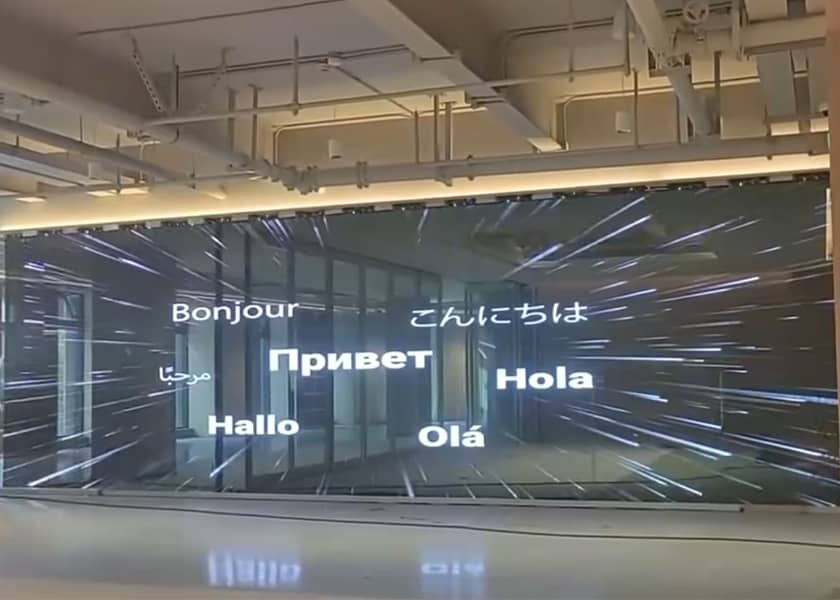 High transparency LED screen with 85% transparency for building facade