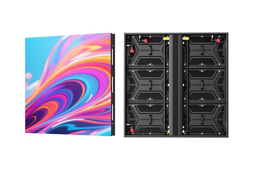 Outdoor LED display side view 83mm ultra-slim aluminum cabinet lightweight design