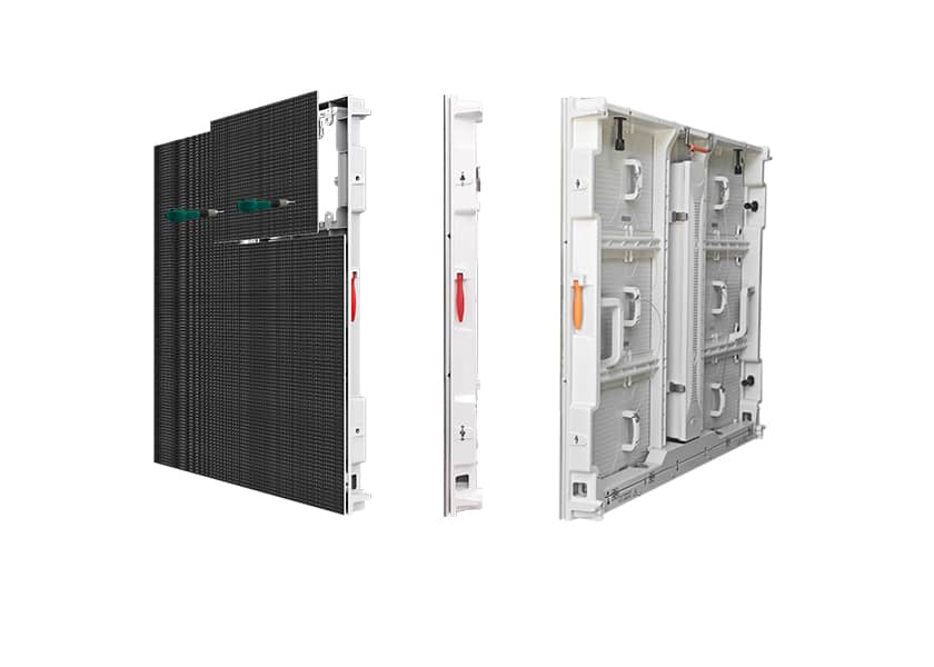 OU-B Series outdoor LED installation detail front maintenance access 3D billboard