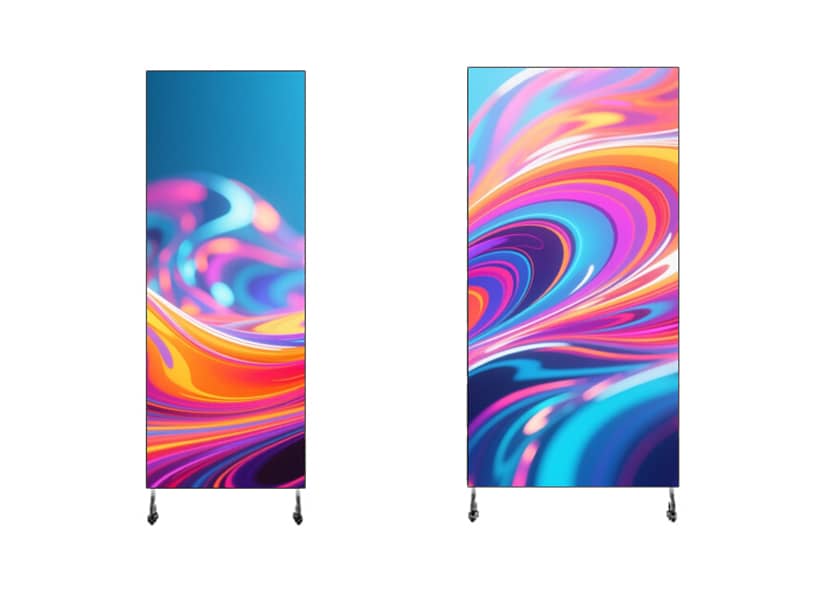 PO-C Series ultra-thin LED poster side view slim profile for high-end venues