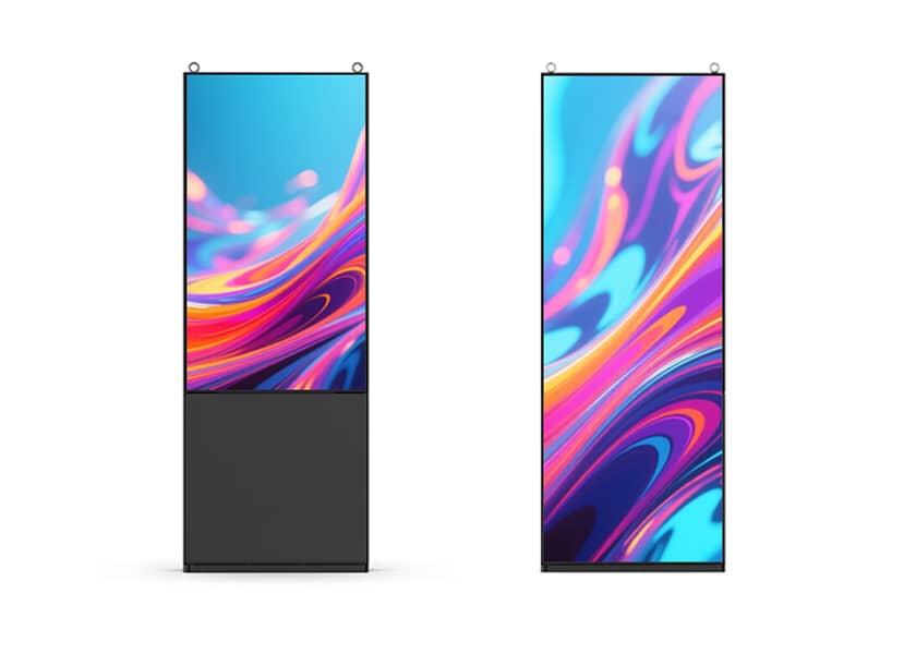 PO-E Series outdoor digital signage fixed installation building facade