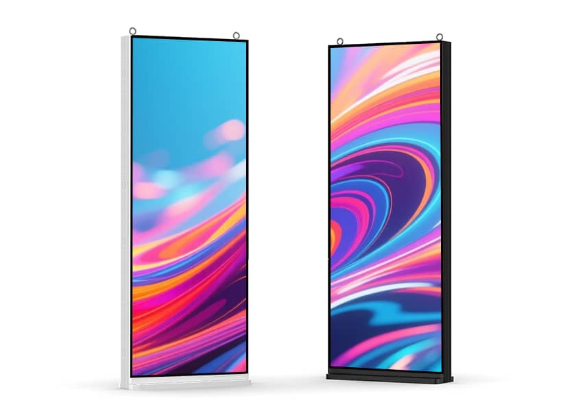 PO-E Series smart LED poster double-sided display option outdoor advertising