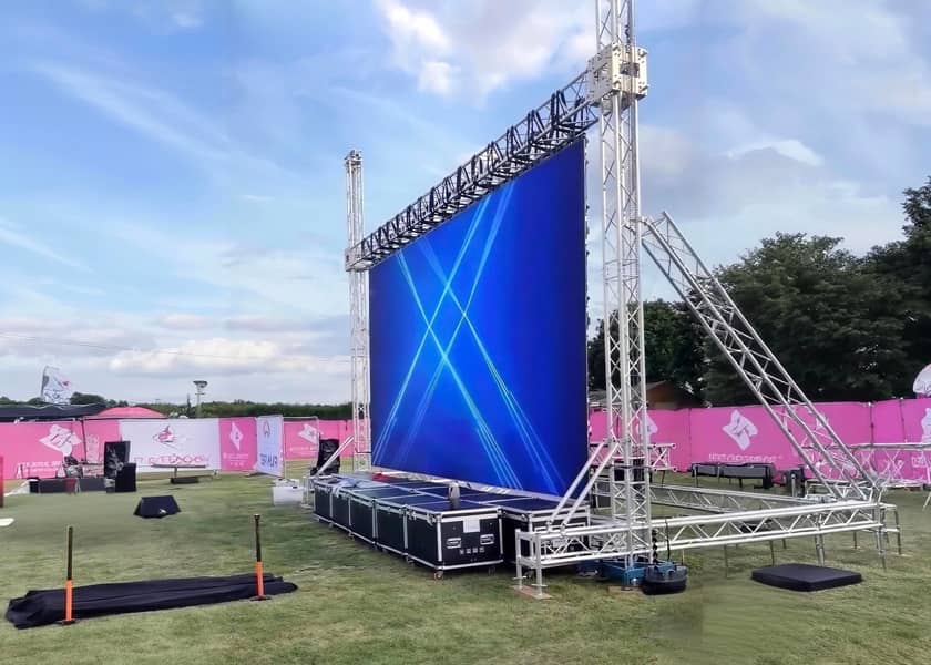 RE-A Series rental LED screen side view die-cast aluminum cabinet