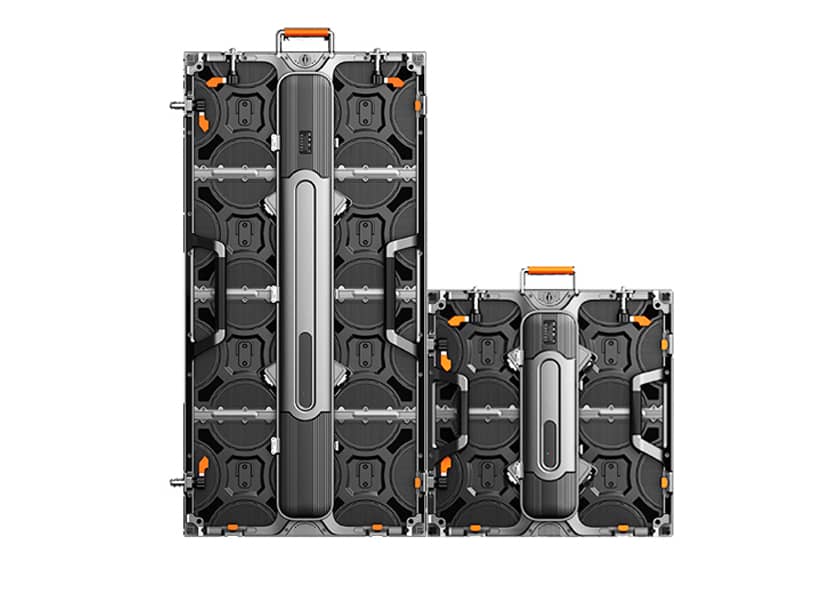 RE-B Series die-cast aluminum rental LED cabinet close-up flex cable connector