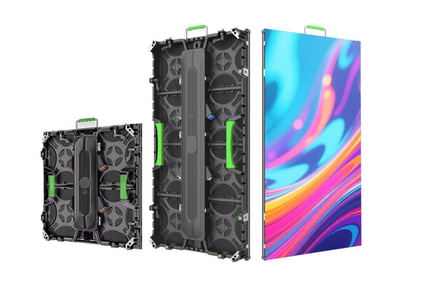 RE-D Series lightweight rental LED screen side view 7.6kg cabinet