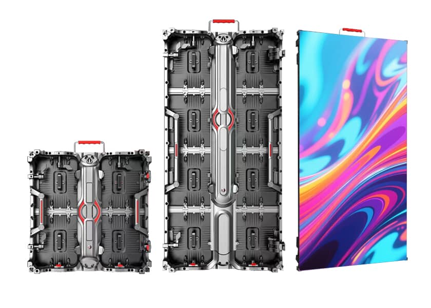 RE-E Series curved rental LED screen side view -5 to +5 degree installation