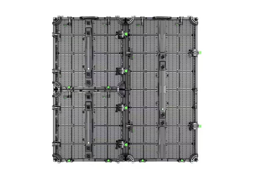 RE-T Series permeable LED display cabinet close-up high brightness