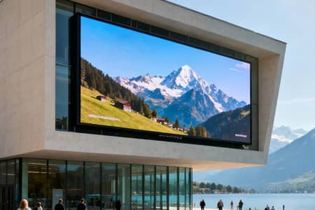 Wall-mounted advertising LED display digital billboard installation