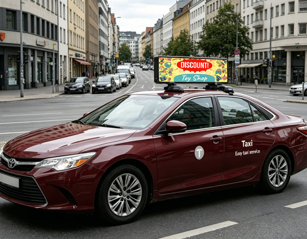 Taxi Roof LED Screen Dual-Sided High Bright for Urban Advertising